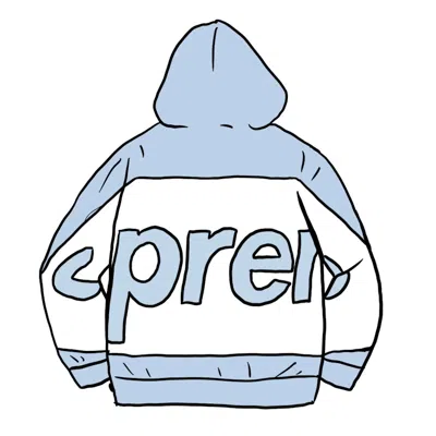 Pre-owned Supreme Men's  Big Logo Hooded Sweatshirt In Light Blue