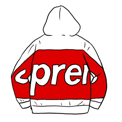 Pre-owned Supreme Men's  Big Logo Hooded Sweatshirt In White
