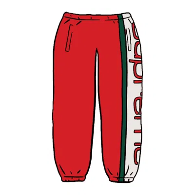 Pre-owned Supreme Men's  Big Logo Paneled Sweatpant In Red