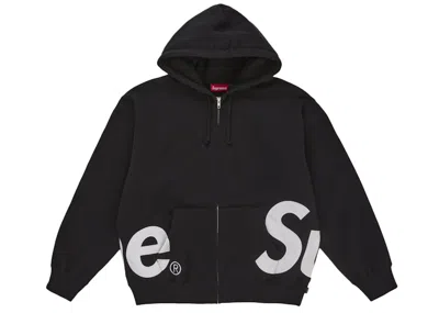 Pre-owned Supreme Men's  Big Logo Zip Up Hooded Sweatshirt In Black
