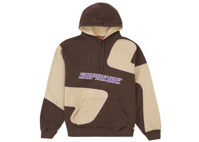 Pre-owned Supreme Men's  Big S Hooded Sweatshirt In Brown