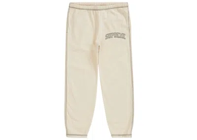 Pre-owned Supreme Men's  Big Stitch Sweatpant In Natural