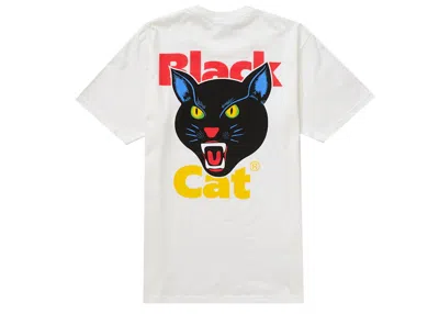 Pre-owned Supreme Men's  Black Cat Tee Shirt (ss24) In White