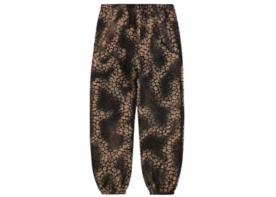 Pre-owned Supreme Men's  Bleached Leopard Sweatpant In Black