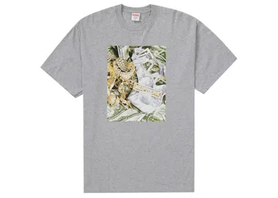 Pre-owned Supreme Men's  Bling Tee Shirt In Heather Grey