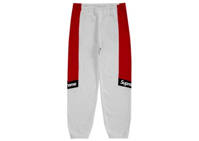 Pre-owned Supreme Men's  Blocked Sweatpant In Ash Grey In Gray