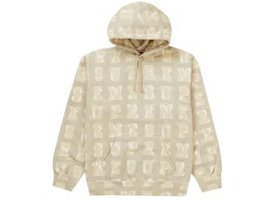 Pre-owned Supreme Men's  Blocks Hooded Sweatshirt In Tan