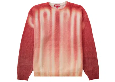 Pre-owned Supreme Men's  Blur Logo Sweater In Red