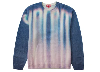 Pre-owned Supreme Men's  Blurred Logo Sweater In Blue