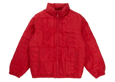Pre-owned Supreme Men's  Bonded Logo Down Jacket In Red