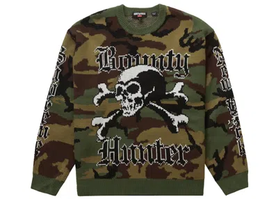 Pre-owned Supreme Men's  Bounty Hunter Sweater In Woodland Camo