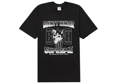 Pre-owned Supreme Men's  Bounty Hunter Wolf Tee Shirt In Black