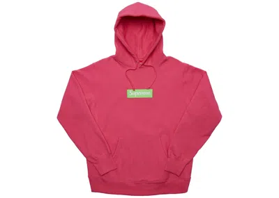 Pre-owned Supreme Men's  Box Logo Hooded Sweatshirt (fw17) In Magenta In Purple