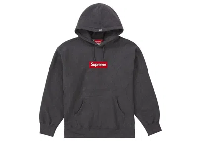 Pre-owned Supreme Men's  Box Logo Hooded Sweatshirt (fw21) In Charcoal In Gray