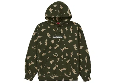 Pre-owned Supreme Men's  Box Logo Hooded Sweatshirt (fw21) In Olive Russian Camo In Green