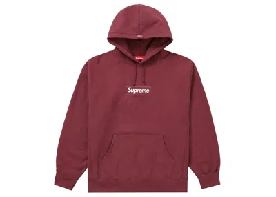 Pre-owned Supreme Men's  Box Logo Hooded Sweatshirt (fw21) In Plum In Purple