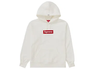 Pre-owned Supreme Men's  Box Logo Hooded Sweatshirt (fw21) In White