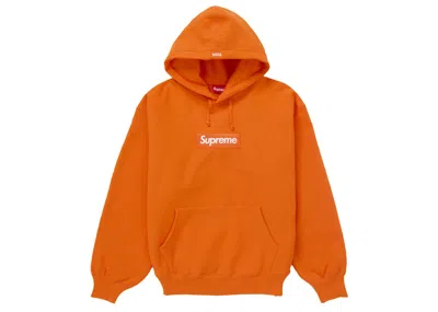 Pre-owned Supreme Men's  Box Logo Hooded Sweatshirt (fw24) In Dark Orange