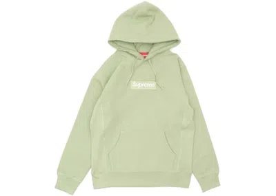 Pre-owned Supreme Men's  Box Logo Hooded Sweatshirt In Sage