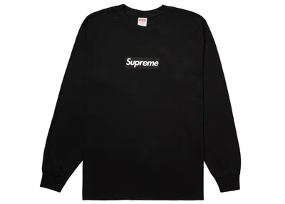 Pre-owned Supreme Men's  Box Logo Long Sleeve Tee Shirt In Black