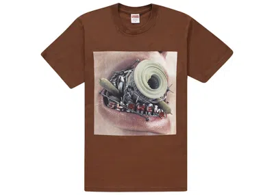 Pre-owned Supreme Men's  Braces Tee Shirt In Brown