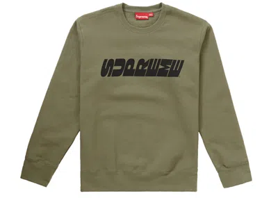 Pre-owned Supreme Men's  Breed Crewneck Sweatshirt In Light Olive In Green