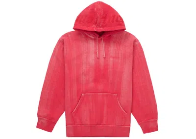 Pre-owned Supreme Men's  Brush Stroke Hooded Sweatshirt In Red