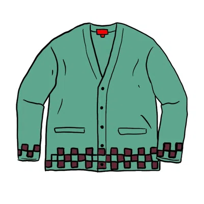 Pre-owned Supreme Men's  Brushed Checkerboard Cardigan In Mint