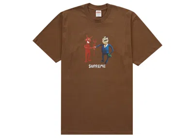 Pre-owned Supreme Men's  Business Tee Shirt In Brown