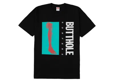 Pre-owned Supreme Men's  Butthole Surfers Leg Tee Shirt In Black