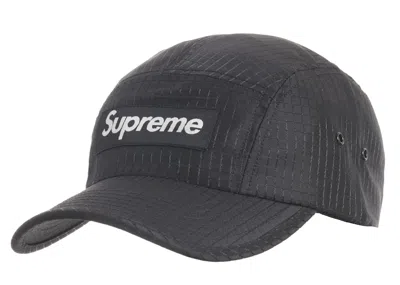 Pre-owned Supreme Men's  Camo Ripstop Camp Cap In Black