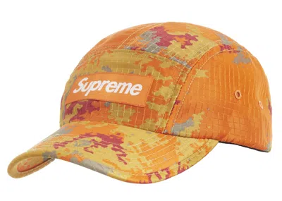 Pre-owned Supreme Men's  Camo Ripstop Camp Cap In Orange Camo