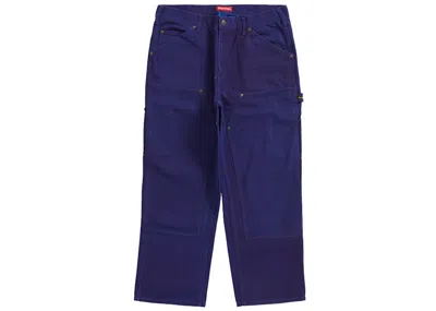 Pre-owned Supreme Men's  Canvas Double Knee Painter Pant In Blue