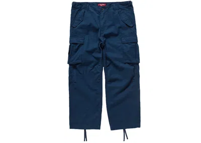 Pre-owned Supreme Men's  Cargo Pant Pant (fw24) In Navy Blue