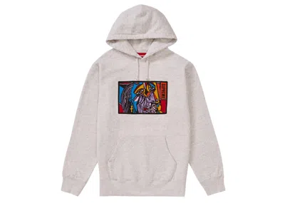 Pre-owned Supreme Men's  Chainstitch Hooded Sweatshirt In Ash Grey