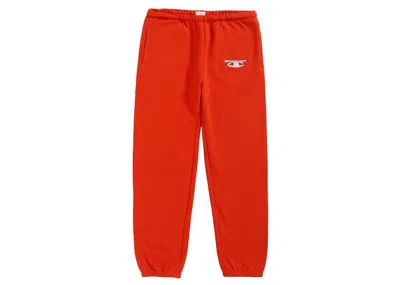 Pre-owned Supreme Men's  Champion 3d Metallic Sweatpant In Brick Red