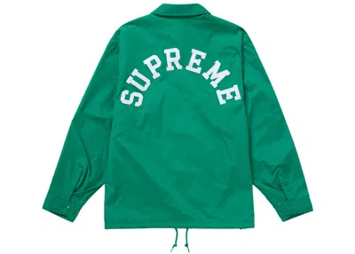 Pre-owned Supreme Men's  Champion Coaches Jacket In Green