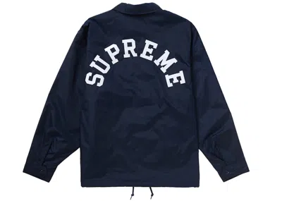 Pre-owned Supreme Men's  Champion Coaches Jacket In Navy Blue
