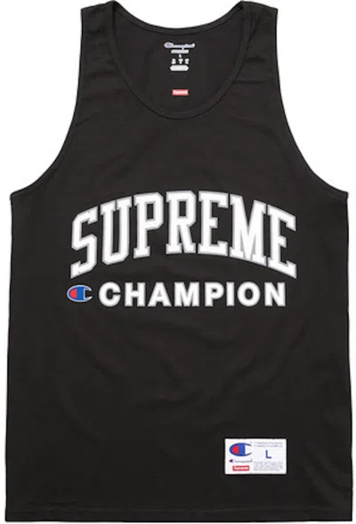 Pre-owned Supreme Men's  Champion Tank Top In Black