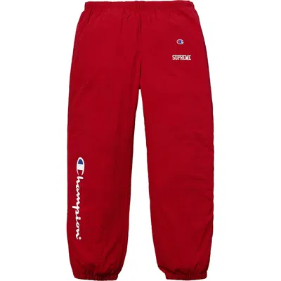Pre-owned Supreme Men's  Champion Track Pant In Dark Red