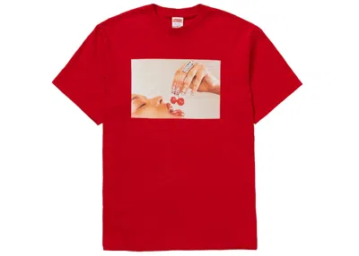 Pre-owned Supreme Men's  Cherries Tee Shirt In Red