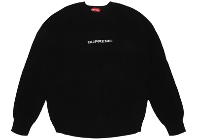 Pre-owned Supreme Men's  Chest Stripe Raglan Sweater In Black