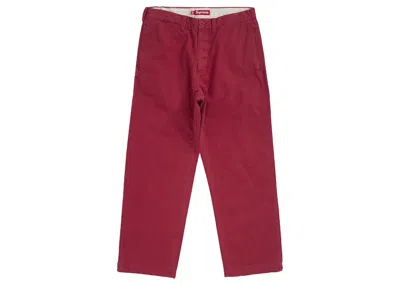 Pre-owned Supreme Men's  Chino Pant (fw25) In Red