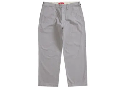 Pre-owned Supreme Men's  Chino Pant (ss24) In Grey