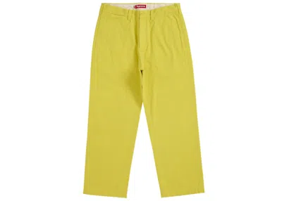 Pre-owned Supreme Men's  Chino Pant (ss25) In Lime Yellow