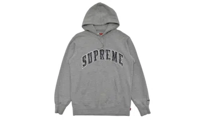 Pre-owned Supreme Men's  Chrome Arc Hooded Pullover In Heather Grey