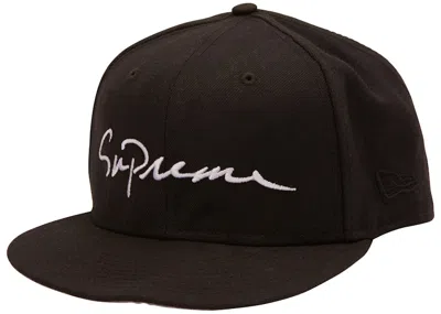 Pre-owned Supreme Men's  Classic Script New Era Cap In Black