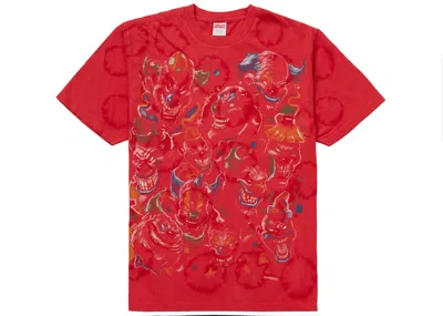 Pre-owned Supreme Men's  Clowns Tee Shirt In Bleached Red