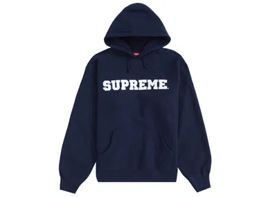 Pre-owned Supreme Men's  Collegiate Hooded Sweatshirt In Navy Blue