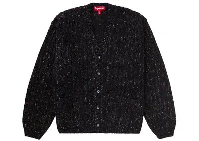 Pre-owned Supreme Men's  Confetti Cardigan In Black